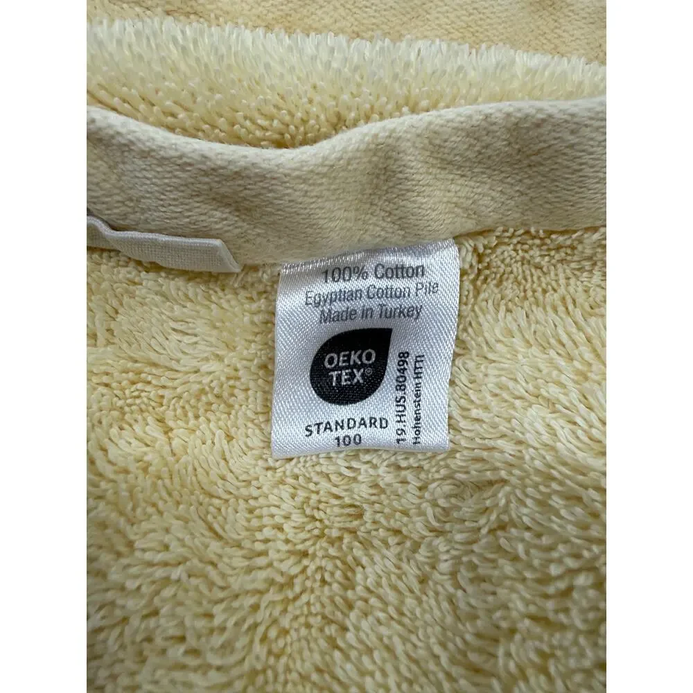 Garnet Hill Bath Towel Oversize Yellow Egyptian Cotton Plush Luxury 66 x 34 Inch